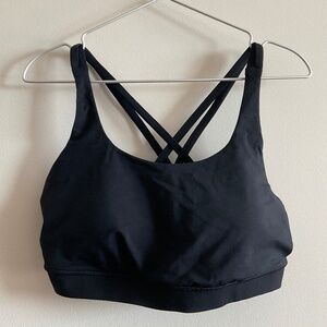 lululemon Energy Bra Medium Support, B–D Cups, Black, size 12